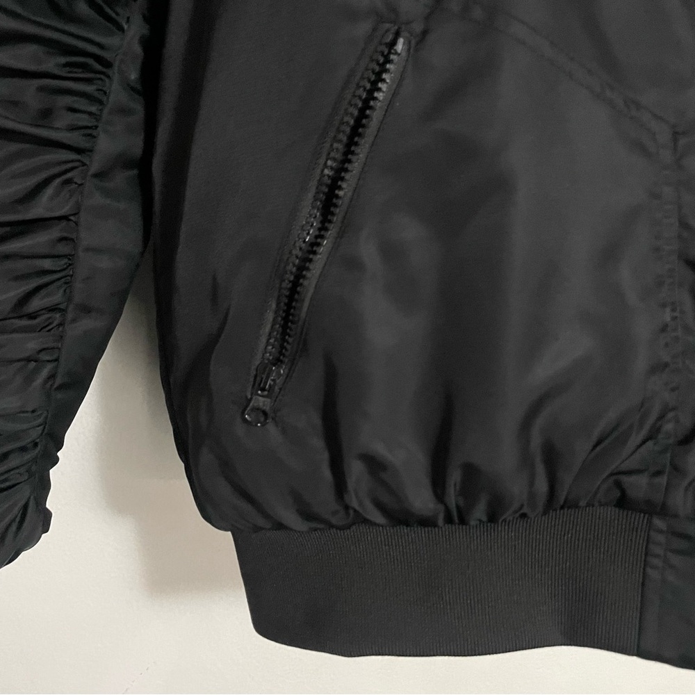 Streetwear Black Bomber Jacket Size Large - Picture 10 of 10